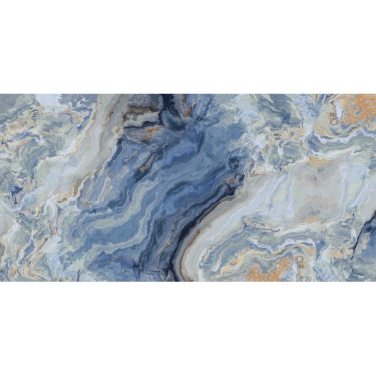 Πλακάκι Hypnos Full Lappato 60Χ120 Μπλε Γυαλιστερό